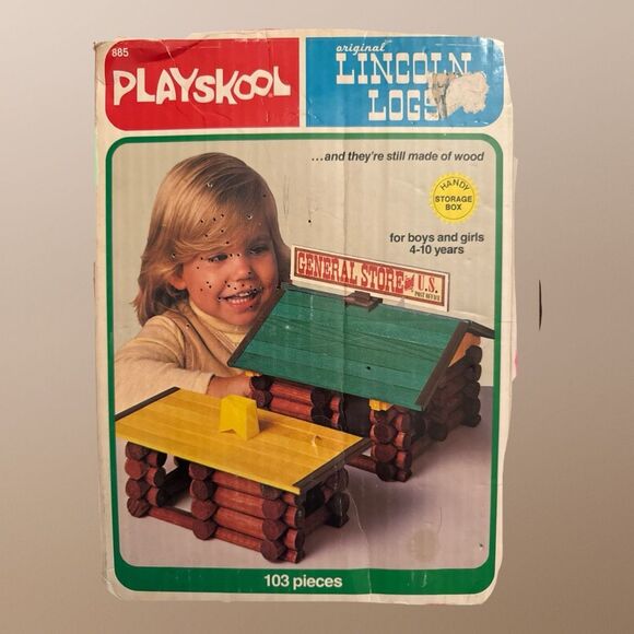 Vintage 1978 Lincoln Logs #887 General Store Post Office Pony Express 170+ Pcs - Picture 1 of 13